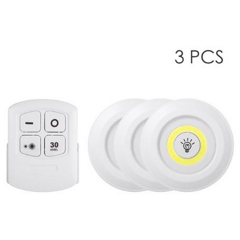 Set of 3 LED lamps with Remote