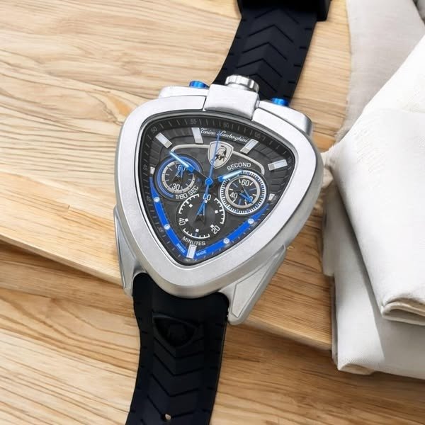 black strap pink gold ring red pin