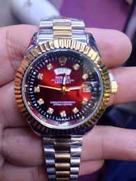 Silver Chain Mehroon Dial